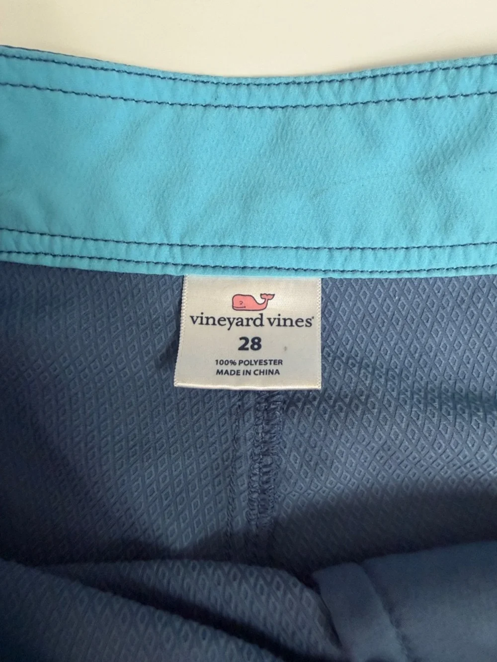 (080)Vineyard Vines Light Blue and Slate Swim Shorts